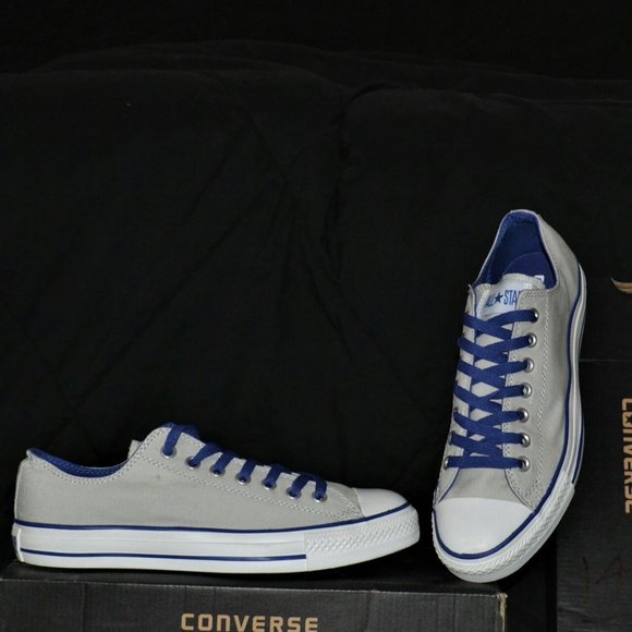 New CONVERSE All Star Special Ox Cloud Gray/Blue Low-top Sneakers Mens 9